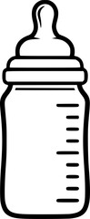 Fototapeta premium Clean outline vector design of baby bottle icon 