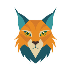 Obraz premium Animal head flat color 