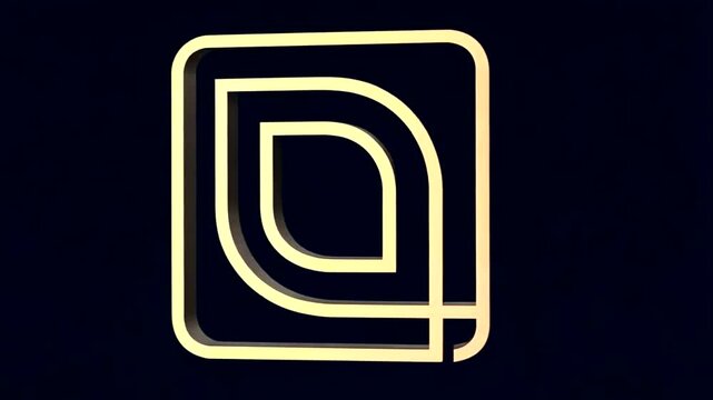 Abstract golden frame design