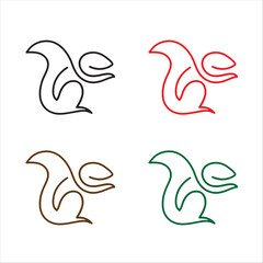 Rabbit Bunny hare Minimalist logo