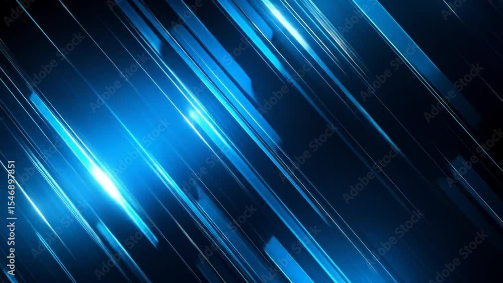 Poster abstract blue diagonal lines motion graphics background