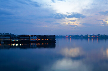 Long exposure of view from Nile River Egypt