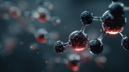 Abstract atom structure representing scientific research or chemical engineering