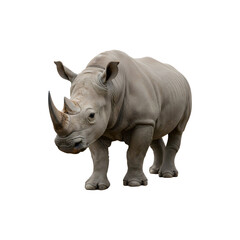 Obraz premium Strong rhinoceros standing tall symbolizing power and wildlife conservation themes