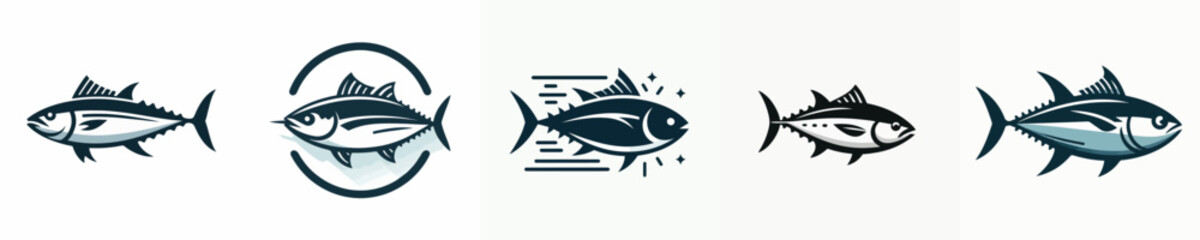 vector silhouette of tuna
