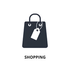 Stylish Shopping Bag Icon Design perfect for E-commerce Websites and Mobile Apps showcasing retail and online purchases