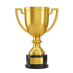 Golden Trophy Cup with Dual Handles