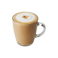 Obraz premium Cappuccino with Heart Latte Art – Warm Beverage for Café Culture Lovers