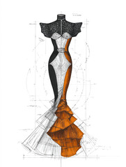 fashion dress on a mannequin