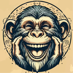 Obraz premium alternative digital art of a funny monkey 70