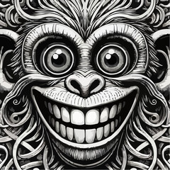 Fototapeta premium alternative digital art of a smiling monkey 58