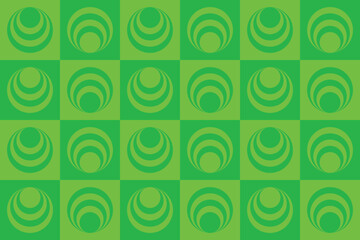Fototapeta premium Circle Shapes and Designs Green Colors Geometric Pattern Abstract Background Geometric Background