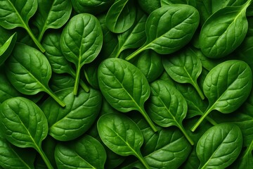 Obraz premium Premium organic baby spinach leaves showcasing fresh produce quality for healthy nutrition and culinary applications