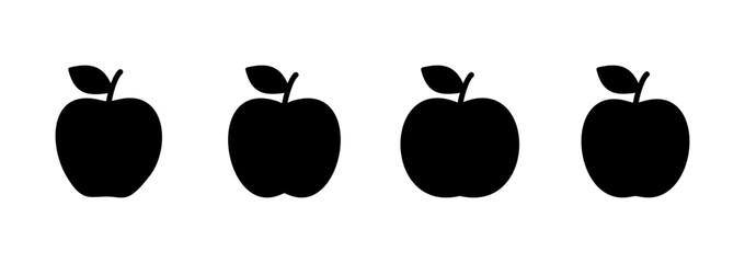 Apple icon vector. Apple sign and symbols for web design.