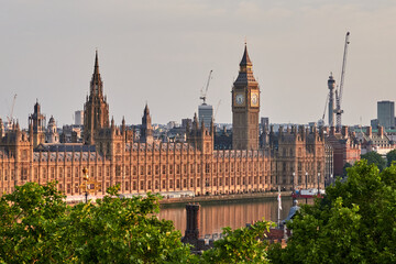 Obraz premium London Icons – Westminster Skyline In The Morning