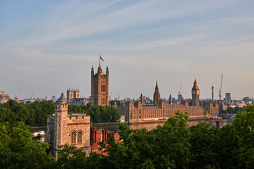 Obraz premium London Icons – Westminster Skyline In The Morning