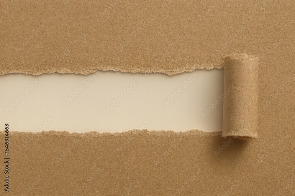 Poster artistic torn paper texture revealing white background underneath creating versatile design element