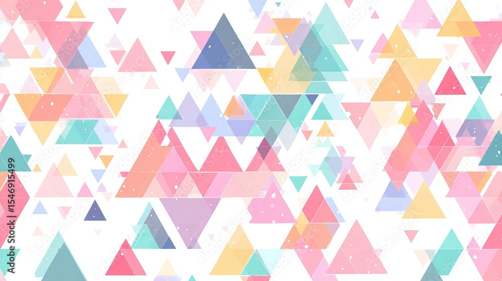 Aufkleber pastel triangle abstract background design geometric pattern texture colorful shapes modern art illu