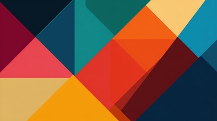 Obraz premium Vibrant abstract artwork featuring layered geometric shapes in high fidelity