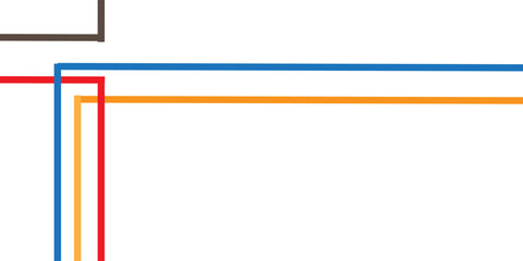 Colorful intersecting lines on a white background, minimal abstract design.