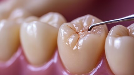 Dental Macro Photography: Close-up of Tooth Examination