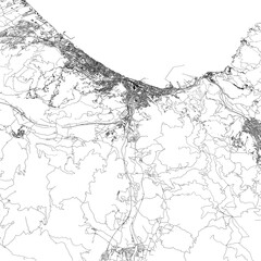 Naklejka premium 3D illustration of city and urban in Salerno Italy