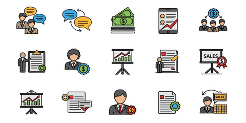 business icons set