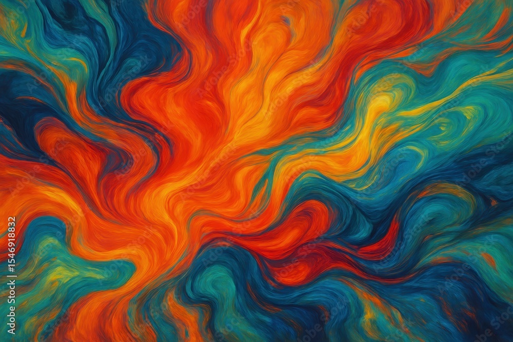 Poster abstract fluid art masterpiece featuring swirling multicolored patterns in dynamic motion