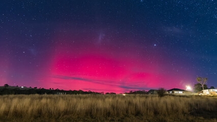 Aurora Australis display lights up the Winter night sky
