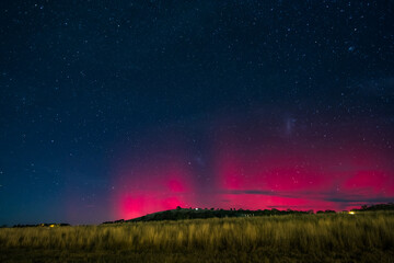 Aurora Australis display lights up the Winter night sky