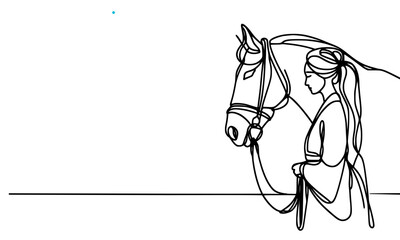 The Tethered Connection, Subtle illustration of trust between handler and horse