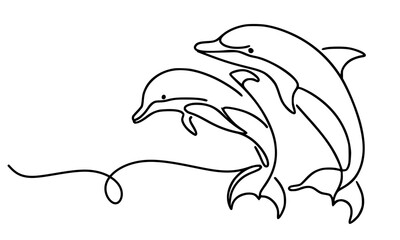 vector illustration of a dolphin