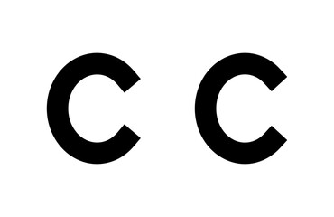 Copyright icon vector illustration. copyright sign and symbol