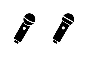 Microphone icon vector illustration. karaoke sign and symbol