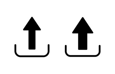 Upload icon vector illustration. load data sign and symbol