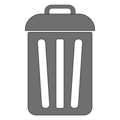 Trash bin icon. Garbage container symbol. Wastebasket illustration. Vector image.