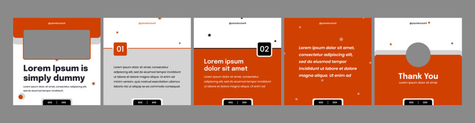 editable social media post carousel template