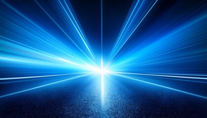 blue light flare flash light streak ray large light flare behind the planet