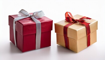 Obraz premium two gifts isolated on the white background