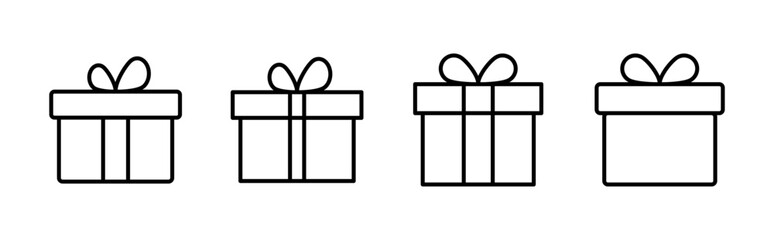 Gift icon set. gift vector icon. birthday gift