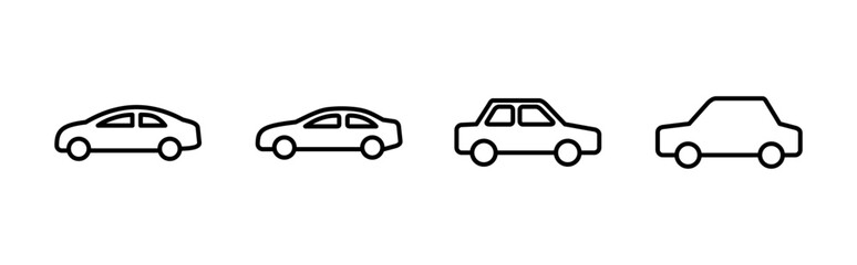 Car icon set. car vector icon. small sedan