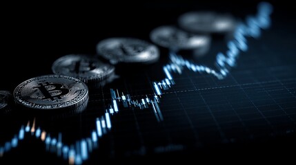 Bitcoin Cryptocurrency Digital Currency Market Graph Financial Investment Stock Trading Chart Blockchain Technology Economic Growth Digital Assets Finance Cryptocurrency Mining    