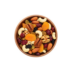Mixed bowl of healthy dry fruits and nuts