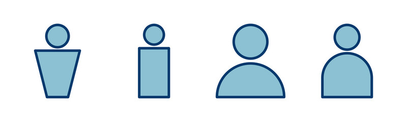 User Icon vector isolated on white background. person sign. people icon.