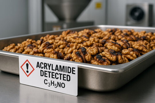 Food Toxicology Investigation of Acrylamide Risk following Contaminant Detection in a Batch of Over-Roasted Walnuts from a Deviant Thermal Process with a Chemical Hazard Identifier