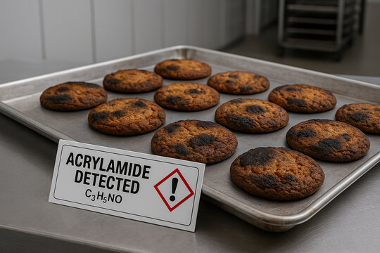 Food Toxicology Alert for Acrylamide Risk following Contaminant Detection in a Non-Conforming Batch of Thermally Degraded Industrial Wheat and Sugar based Cookies