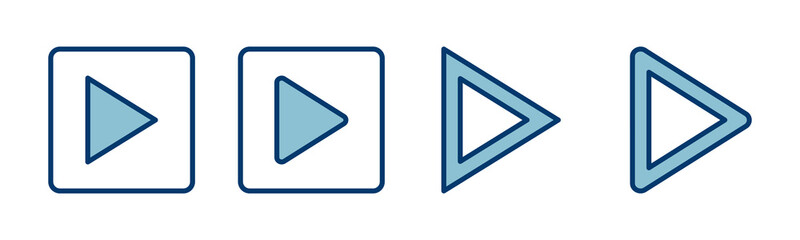 play Icon vector isolated on white background. Play button vector icon. Video icon vector