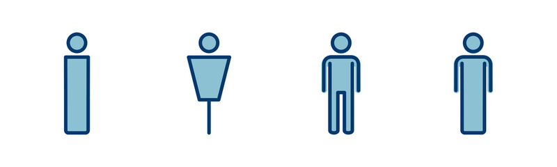 Man icon vector isolated on white background. male icon vector. human symbol