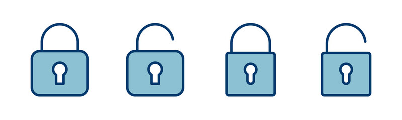Lock icon vector isolated on white background. Encryption icon. Security symbol. Secure. Private