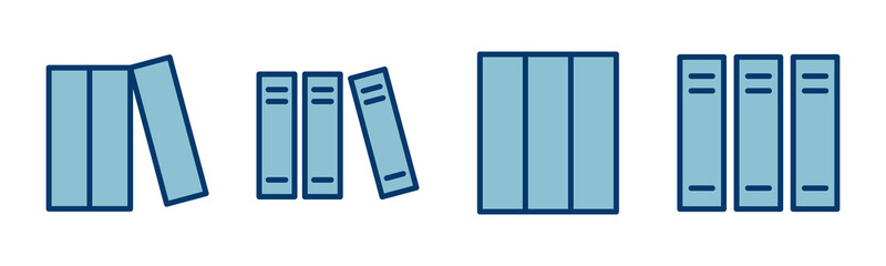 Library icon vector isolated on white background. Book icon vector